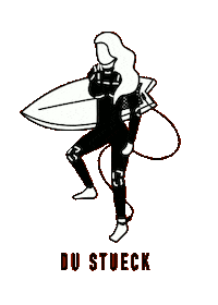dustueck wave skate surf surfing Sticker