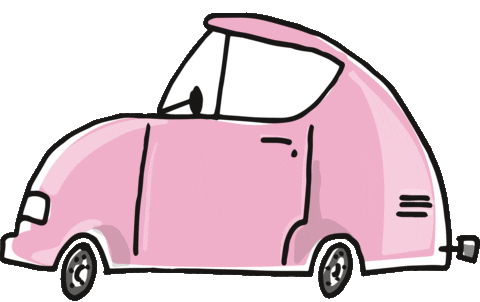 Road Trip Pink Sticker by krima&isa