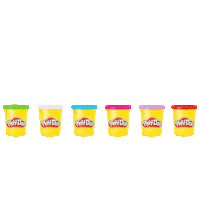 Play-Doh pink rainbow blue red Sticker