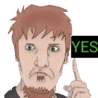 Drawing Yes Sticker
