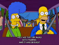 driving homer simpson GIF