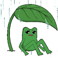 Rainy Day Rain Sticker by fwogs