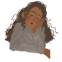 Tired Girl Sticker