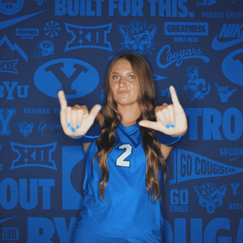 Ncaa Volleyball Go Cougs GIF by BYU Cougars