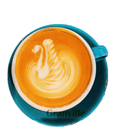 acjvart latte coffeeph granvillesanjuan granville san juan Sticker