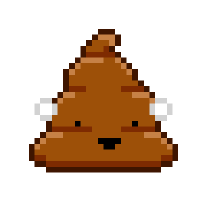 Pixel Shitting Sticker by Poopies.io