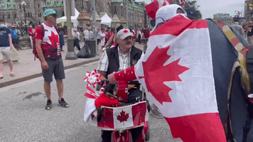 Cute Cat Steals the Show at Canada Day Celebration in Ottawa