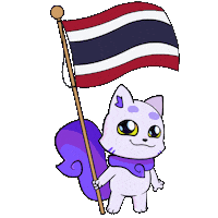 Muay Thai Flag Sticker by Lucky Kat Studios