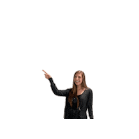 Girl Pointing Sticker by Zell Team