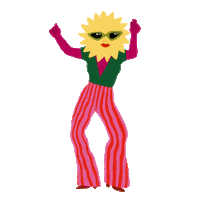 Sunshine Disco Girl Sticker by Seattle Chocolate