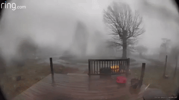 Doorcam Captures Severe Storm Rip Through Northern Alabama