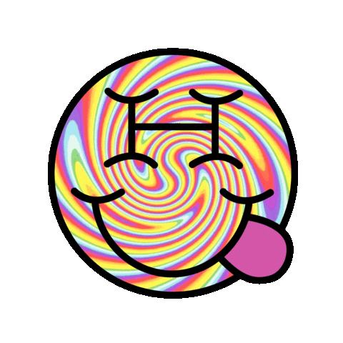 progettohappiness happy loop psychedelic happiness Sticker