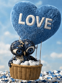 White Heart Owl GIF