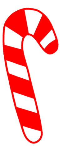 Candy Cane Christmas Sticker