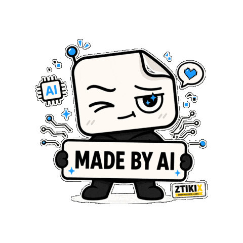 Artificial Intelligence Robot Sticker by ZTIKIX