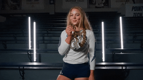 Georgia Tech Volleyball GIF by Georgia Tech Yellow Jackets