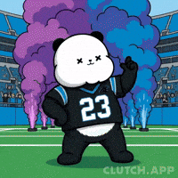 Keep Pounding Carolina Panthers GIF by Kanpai Pandas