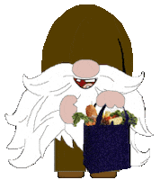 Gnome Grocery Shopping Sticker