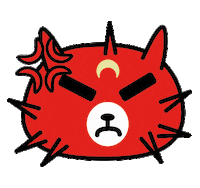 Angry Moon Sticker