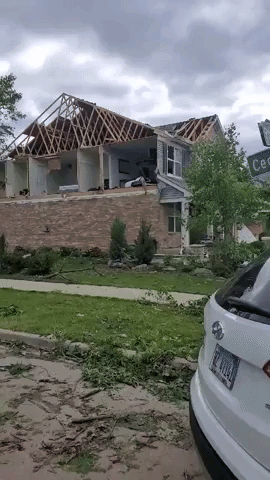 Properties Damaged by Tornado in Chicago Suburb