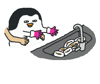 Dishes 企鵝 Sticker