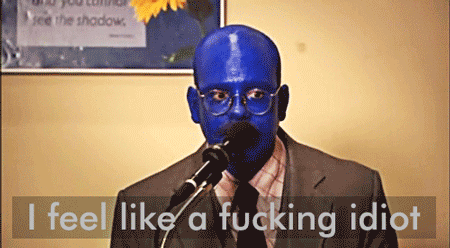 Blue Man Reaction GIF