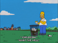 homer simpson explosion GIF