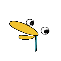 iyomtmt face duck puu よだれ Sticker