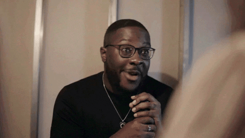 sjohnsonvoice happy hey looking flirting GIF