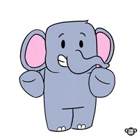zoogif waving elephant GIF