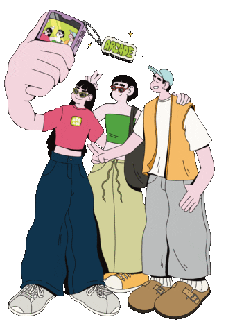 Selfie Say Cheese Sticker by AforArcade