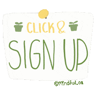 mindful_oz green yellow up click Sticker