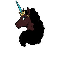 Unicorns Blackunicorn Sticker by Afro Unicorn