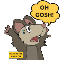 Panic Omg Sticker by Marvin The Manicou