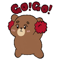moonchiine bear adorable cheer go Sticker