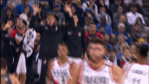 happy trail blazers GIF by NBA
