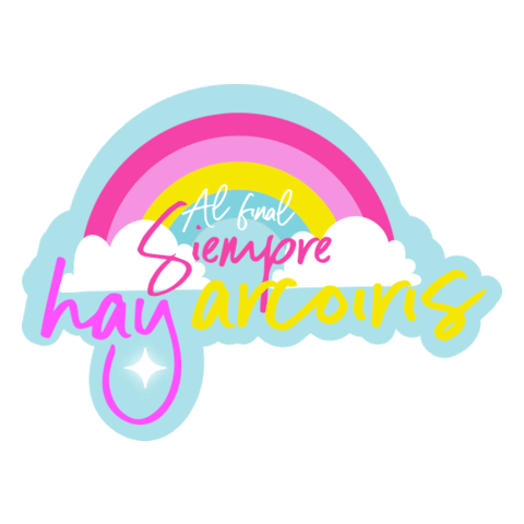 happy rainbow Sticker by Paula Abreu