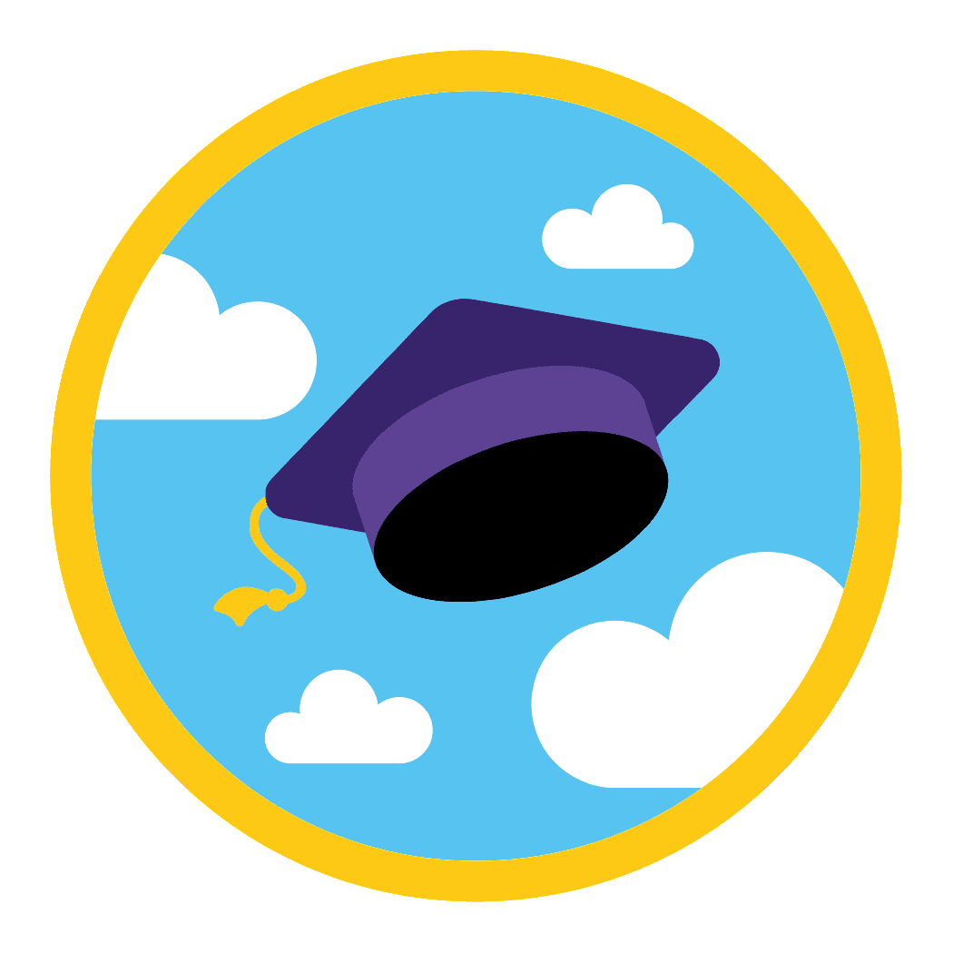 Graduation Patches Sticker by Bos Animation