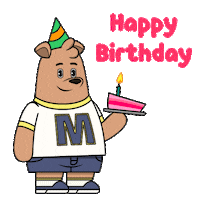 Happy Birthday Sticker Sticker by Meme World of Max Bear