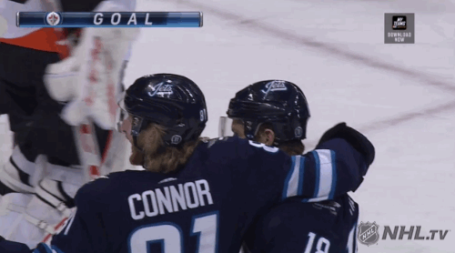 ice hockey hug GIF by NHL