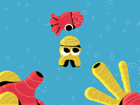 marine life animation GIF by Tony Babel