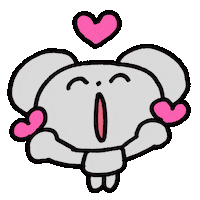 gnyang love heart bear victory Sticker