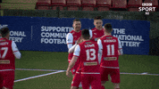 Celebrating Team Mates GIF by Cliftonville Football Club