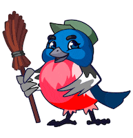 Bird Cleanup Sticker by molodezhkaonf