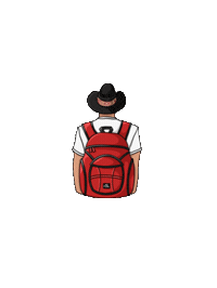 artkgera travel inspirethecollective whatsinyourbackpack backpacktravels Sticker