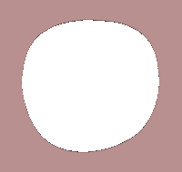 Maddisonshaedesign pink blob hole spot Sticker