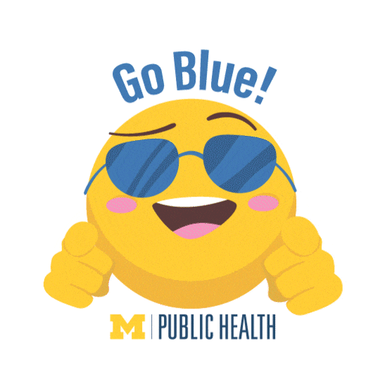 Emoji Go Blue Sticker by Michigan Public Health