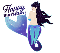 SquatchandSiren happy birthday mermaid pinup squatch and siren Sticker