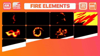 Animated Flame Elements and Titles