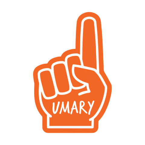 College Orange Sticker by University of Mary